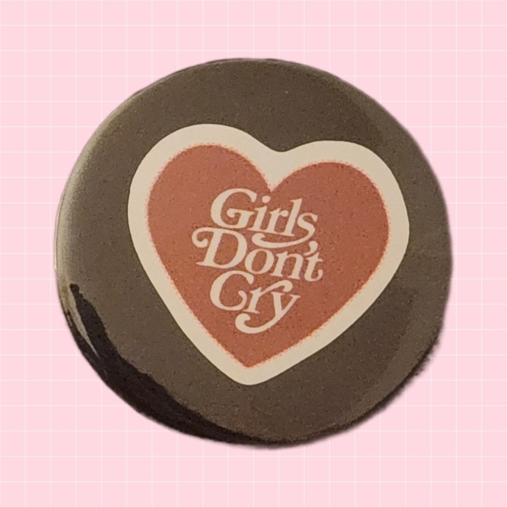 Girls Don't Cry Heart 2" Pin